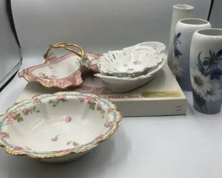 Vintage Porcelain Serving Pieces  Vases