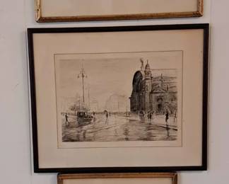 Vintage Framed Signed  Numbered Art Prints