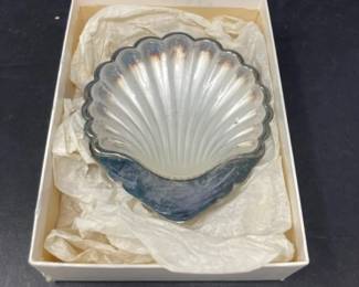 Vintage Silver Plate Scallop Shell Dish