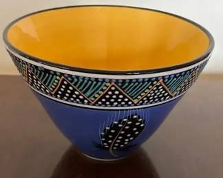 Vintage Turkish HandPainted Pottery Bowl