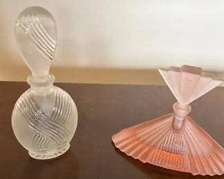Vintage Art Deco Glass Perfume Bottles