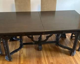 Slack, Rassnick  Co. Gothic Style Dining Table With 8 Chair