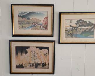 Framed Japanese Woodblock Prints
