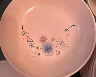 Taylor Smith and Taykor Mardi gras Vtg MCM Pink plates