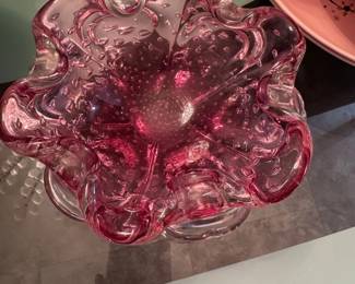 Murano cranberry Bullicante