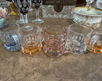 Federal glass mini beer mug shot glasses