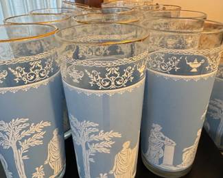 Jeanette Glass Hellenic blue Highballs