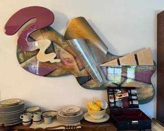 1980's Post Modern Wall Sculpture by Dean Johnson