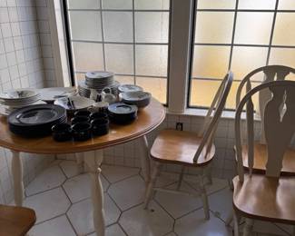 Kitchen table and china
