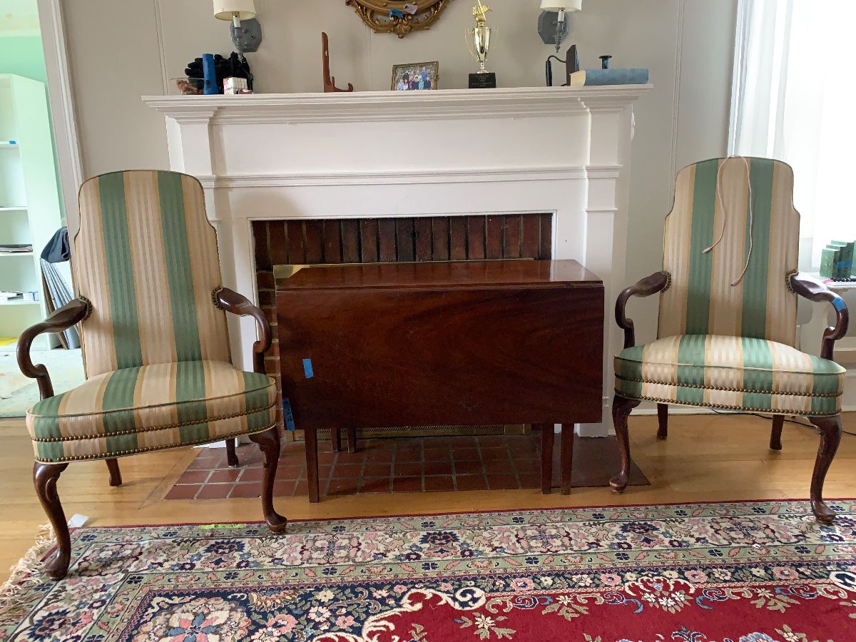 Cherry Dropleaf Table; High-Quality Occassional Chairs Ethan Allen