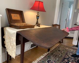 Another solid wood American Drop leaf table. Folds Out. very useful