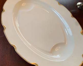 limoges cream and gold platter