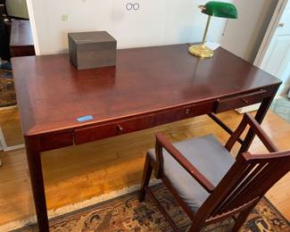 Ikea 3-drawer 57"w x 27"d x 28" desk and matching arm chair