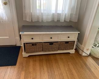 Super Duper Handy, moveable "mudroom with basket storage