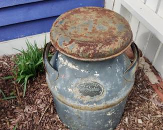 Antique milk can