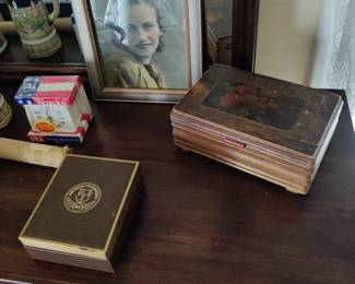 Trinket box old photos