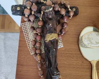 Antique Cross and rosary