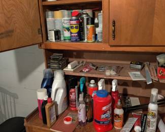 Spray paint, cleaners and solvents