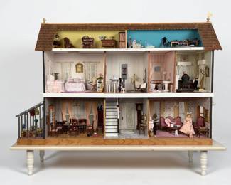 Vintage Handmade Wooden Doll House