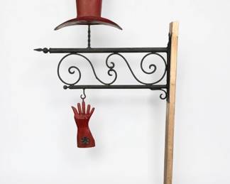 Antique Hat & Glove Trade Sign