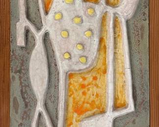 Panos Valsamakis 'Two Musicians' Ceramic Tile Mosaic