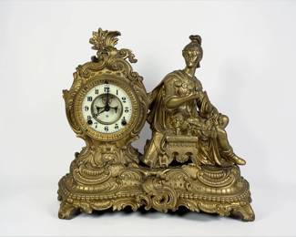 Ansonia Figural Eight Day Mantel Clock
