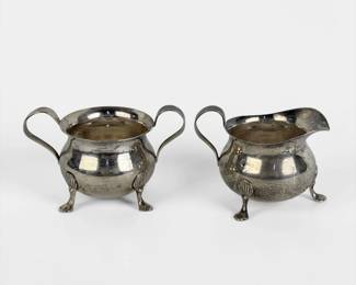 B&M Sterling Creamer and Sugar Set