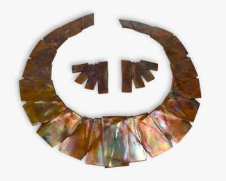 Gabrielle Sanchez Copper Necklace and Clip on Earrings