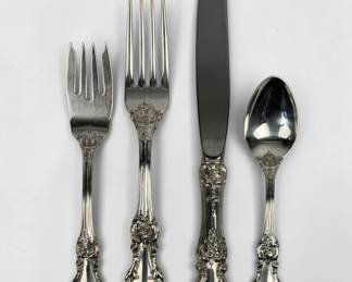 (49 pc) Reed & Barton Burgundy Sterling Flatware Set
