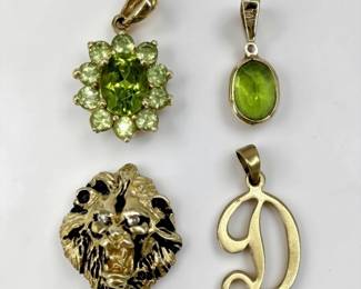 (4) 14K Gold Pendants