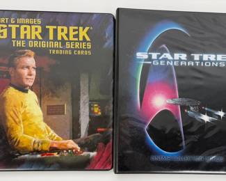 (2) Binders Of Star Trek Trading Cards