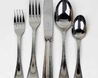(60pc) Christofle Pastorale Stainless Flatware Set