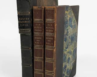 (3) Antique Charles Dickens Books