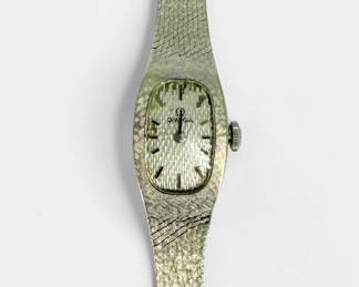 Omega 14K White Gold Ladies Watch