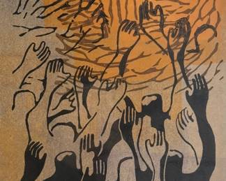 Uche Okeke “The Return” Woodcut Print