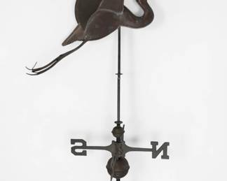 Copper Crane Weathervane