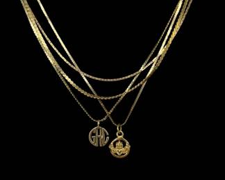 (4) 14K Gold Chains