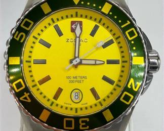 Zodiac Sea Ghost Yellow Dial Z02411 Men's Wrist Watch