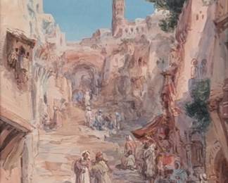 Paul Pascal Orientalist Watercolor on Paper
