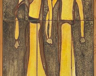 Panos Valsamakis 'Silhouettes' Ceramic Tile Mosaic