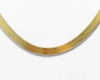 14K Gold Herringbone Necklace