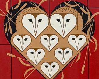 Charley Harper "Vowlentine" Serigraph