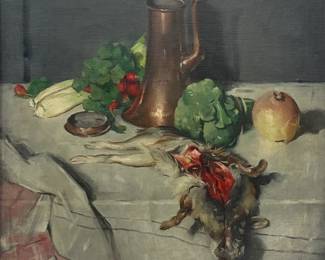 Maurice Molarsky 'Hunting Still Life' Oil on Canvas