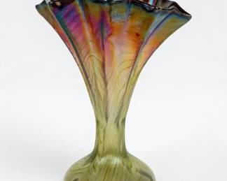 Rindskopf Pepita Art Glass Vase