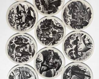 (12) Clare Leighton Wedgwood Plates