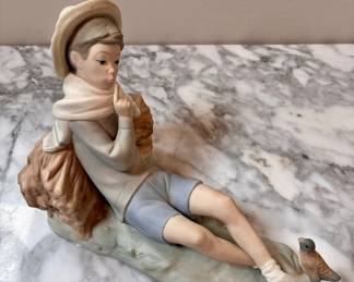 Lladro Boy with Bird