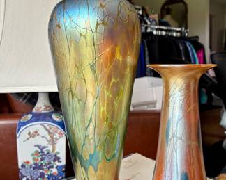 Saul Alcaraz Art Glass Vases 