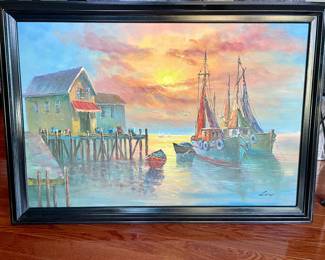 Mid Century Oil Painting