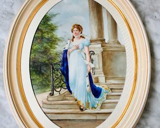 Late 1800’s porcelain plate art