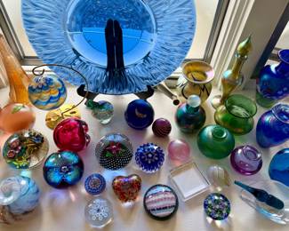 Lalique Blue Glass Plate